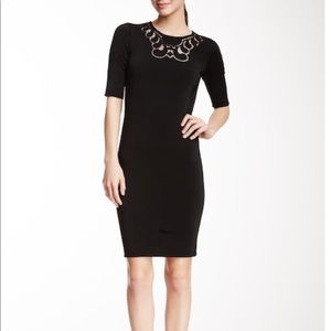 Embroidered Neck Trim Dress